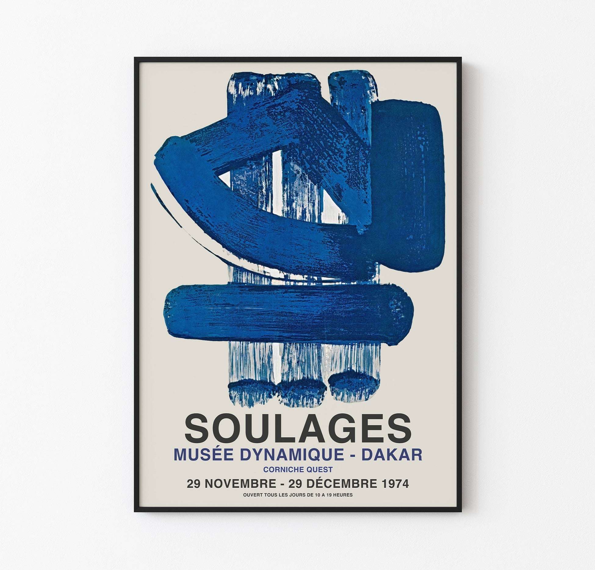 Soulages Poster - Pierre Soulages Dakar Sergi Afişi
