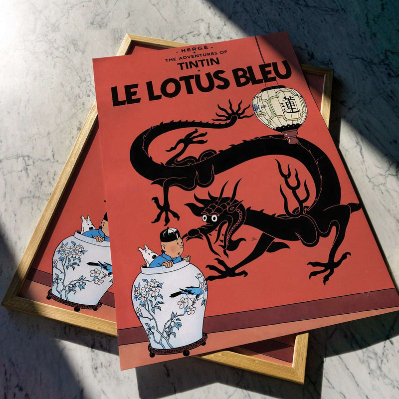 Tintin - Le Lotus Bleu - The Blue Lotus / Tenten Mavi Lotus