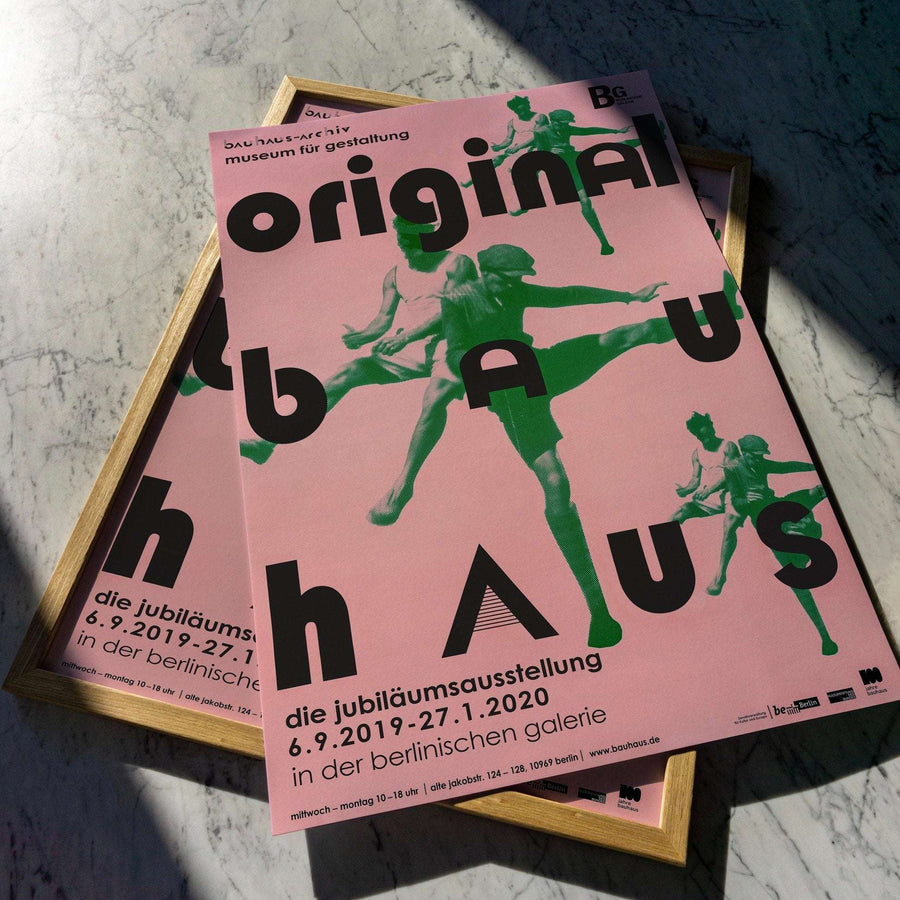 Original Bauhaus Poster - Berlin Sergi Posteri - Pembe