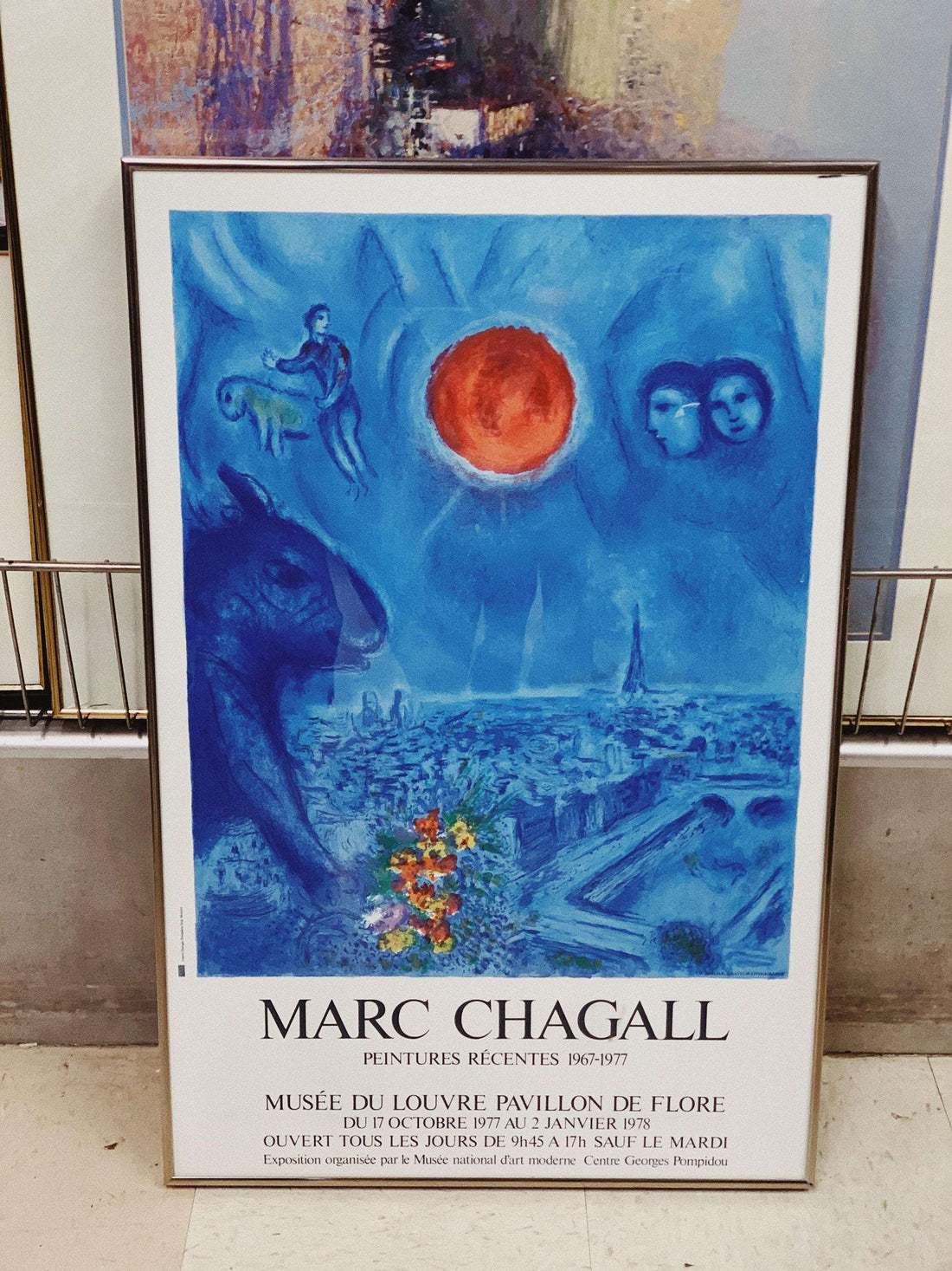 Marc Chagall - Le soleil de Paris / Paris Güneşi - 1977 yapımı Afiş