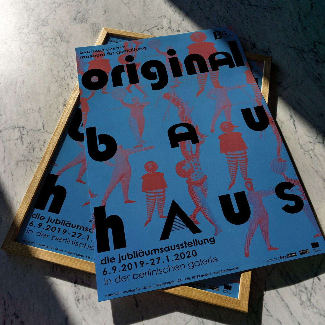 Original Bauhaus Poster - Berlin Sergi Afişi - Mavi