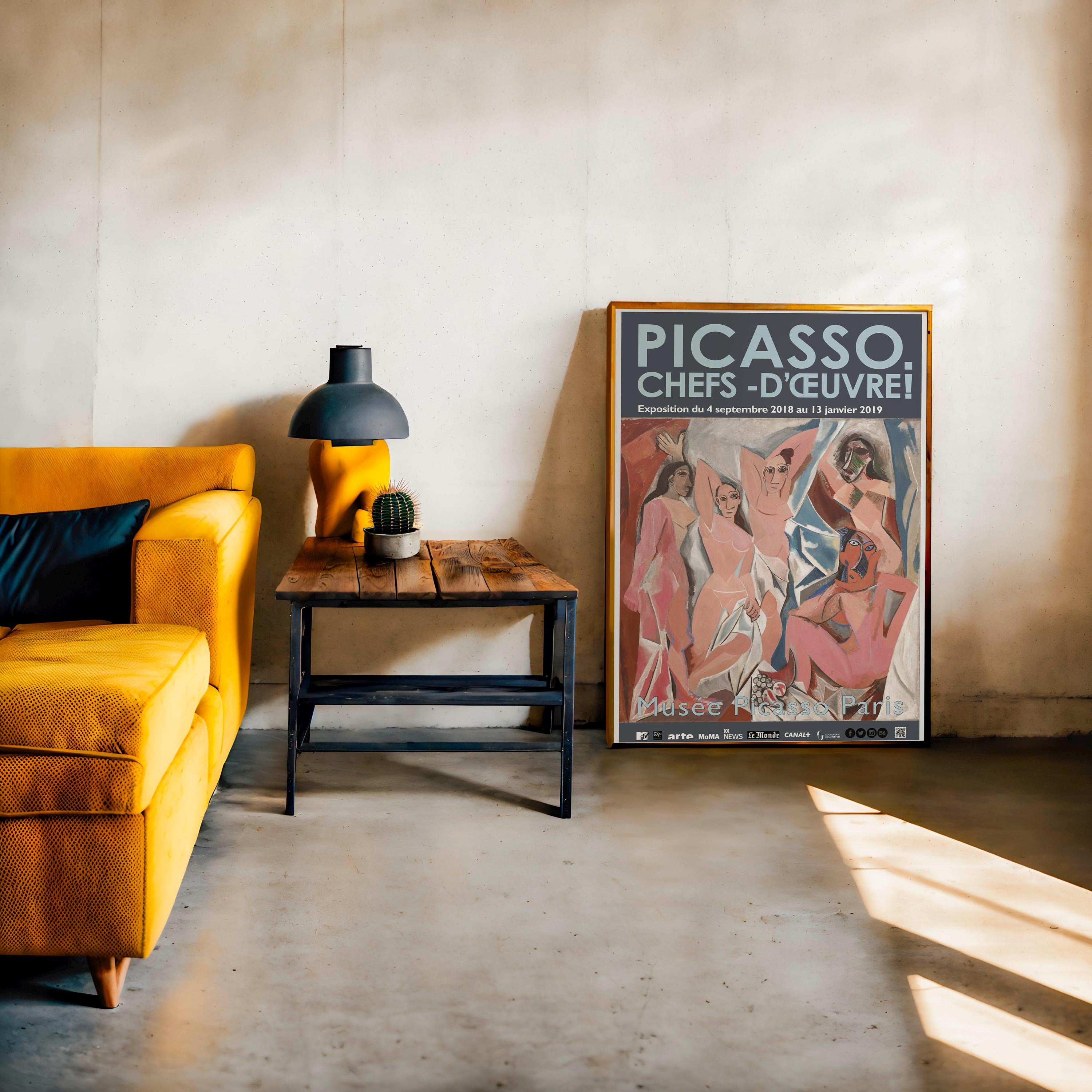 Picasso "Ladies of Avignon" Sergisi Afişi - Musee Paris Baskısı