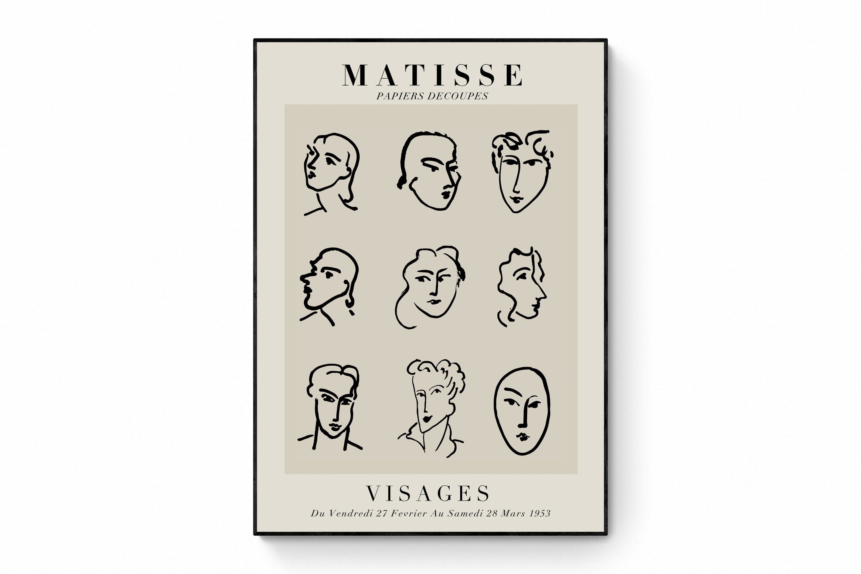 Matisse Yüzleri Posteri: Visages Fransız Modern Sanat Baskısı