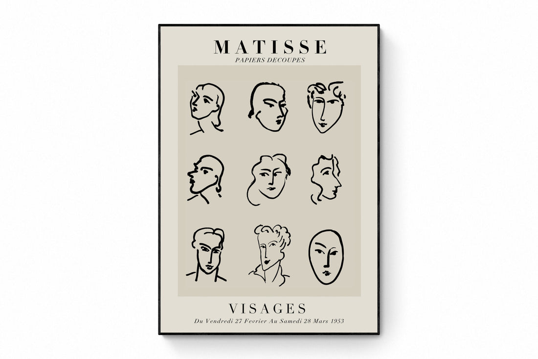 Matisse Yüzleri Posteri: Visages Fransız Modern Sanat Baskısı