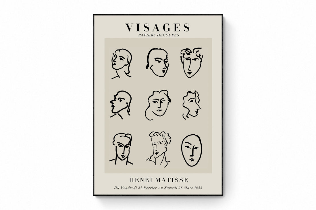 Matisse Yüzleri Posteri: Visages Fransız Modern Sanat Baskısı