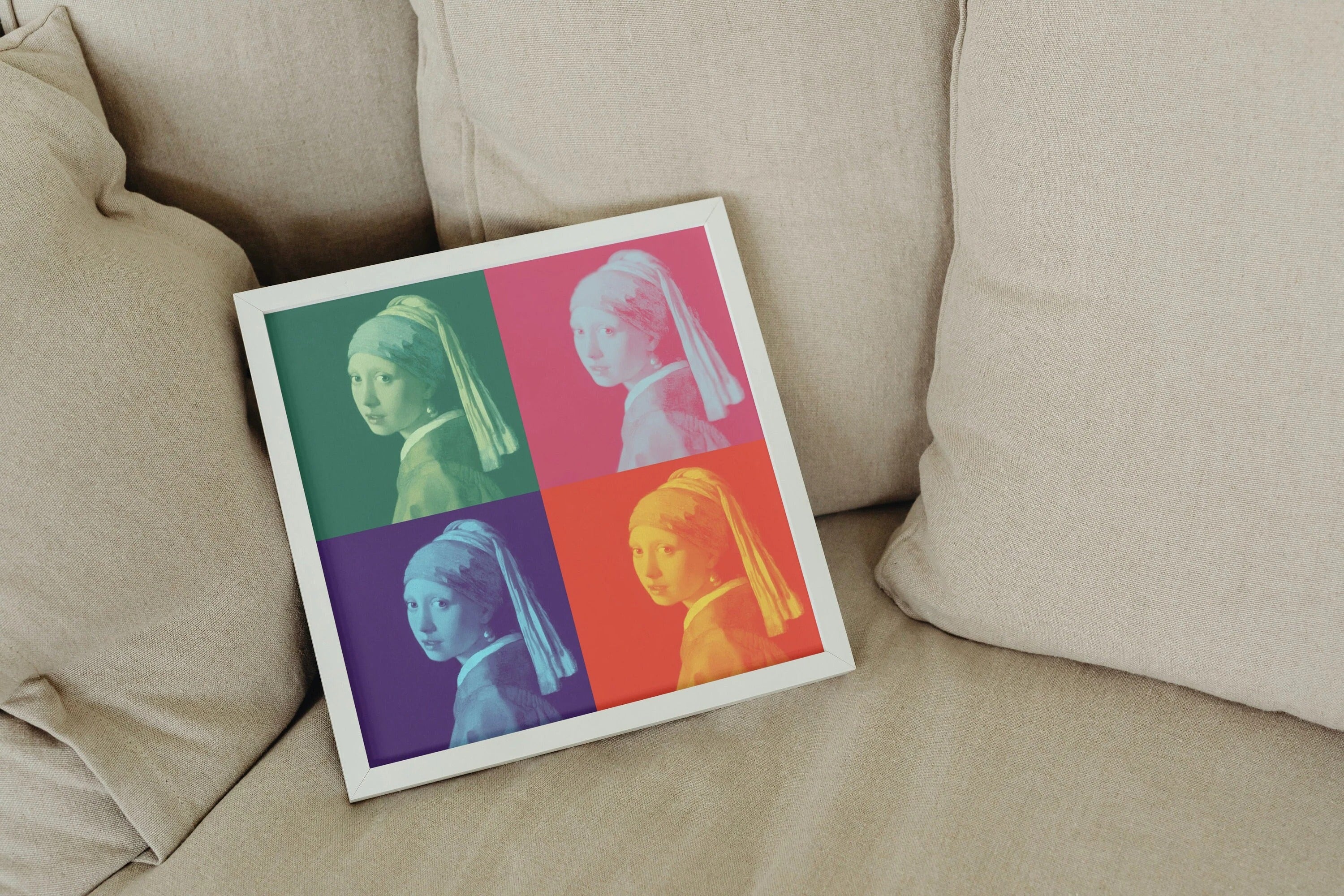 İnci Küpeli Kız Pop Art Baskısı - Vermeer Elmaleh