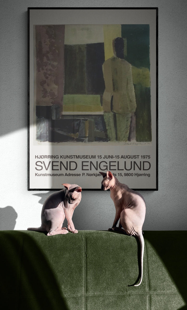 Svend Engelund - Sırtüstü Yatan Kadın / Danimarka Sanatı - Yeniden Baskı Afiş