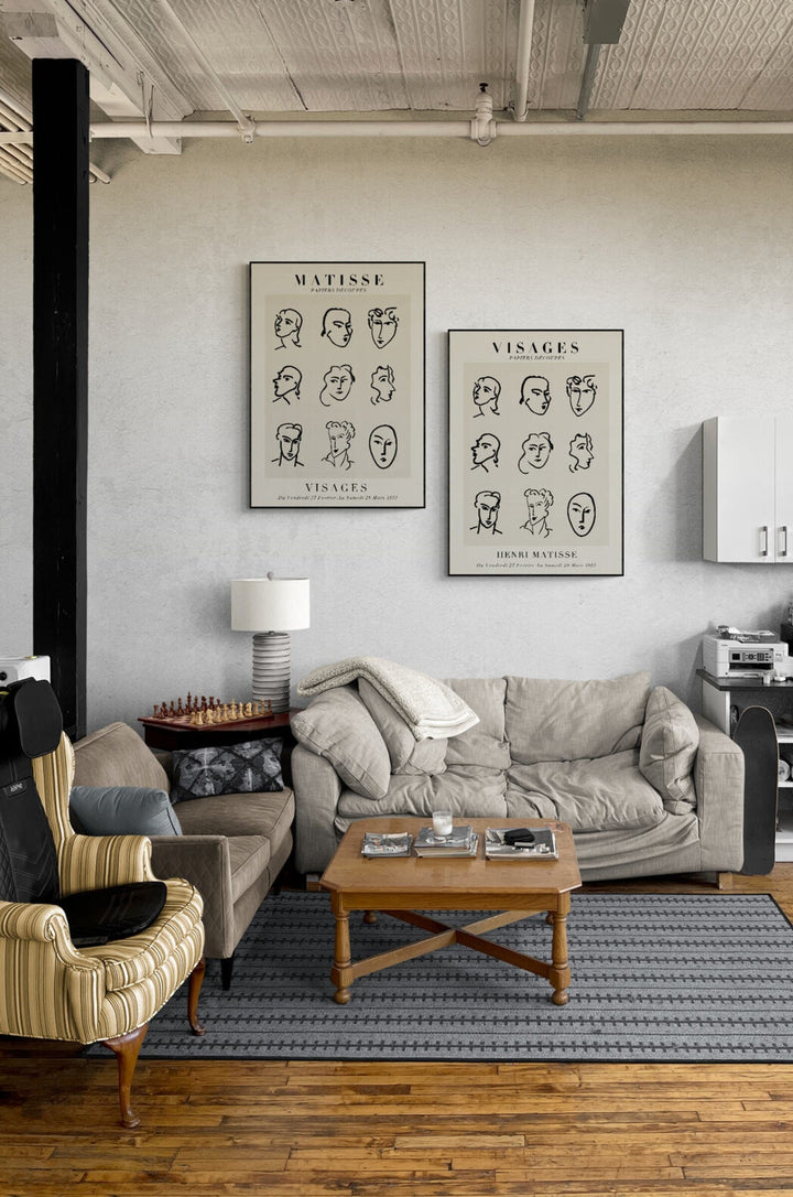 Matisse Yüzleri Posteri: Visages Fransız Modern Sanat Baskısı