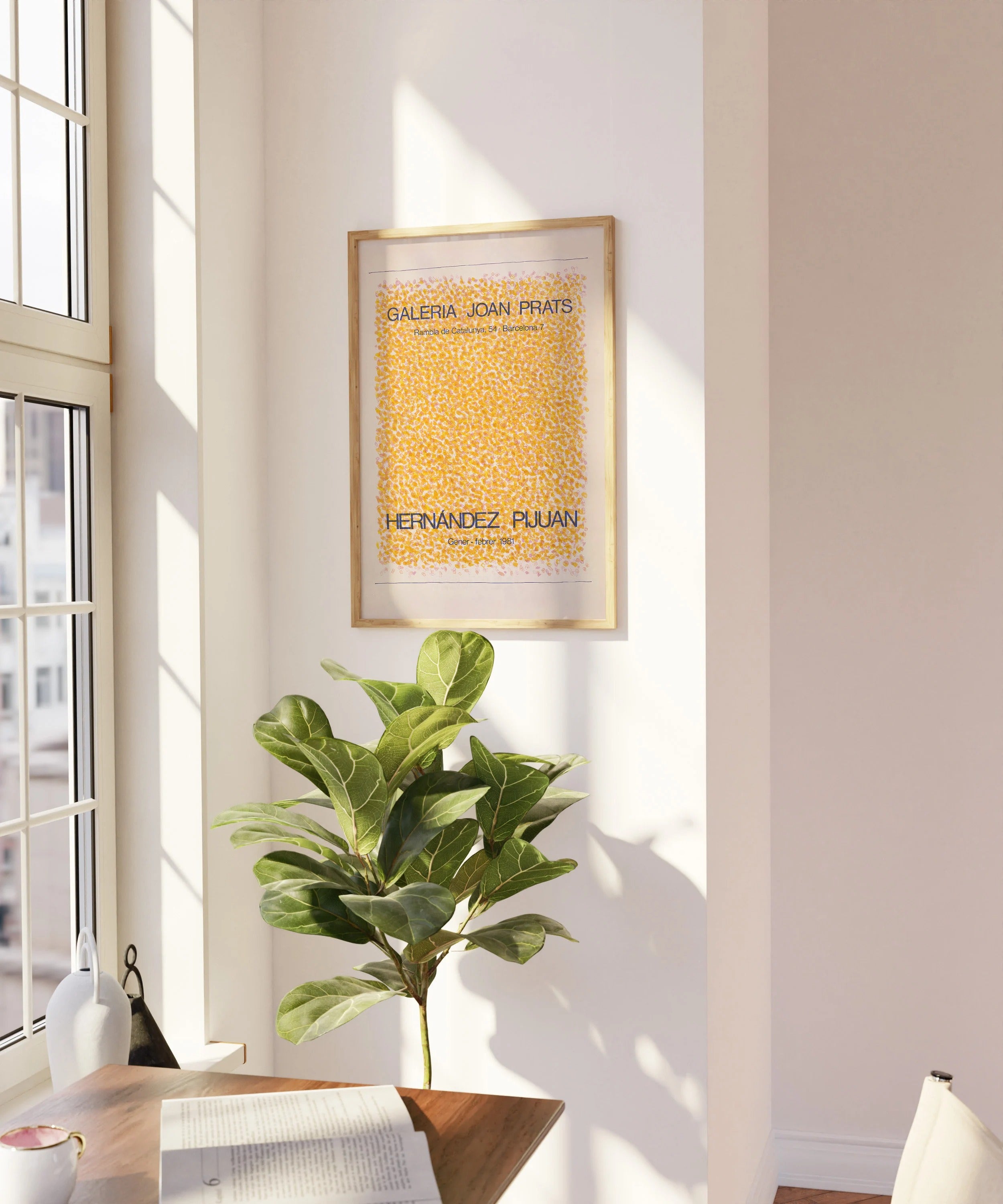 Hernandez Pijuan Çiftli Set / İki Uyumlu Parça / Noktalar ve Retro - Vintage Posterler