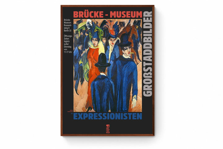 Ernst Kirchner, Berlin Sokak Manzarası Baskı - Brücke Müzesi