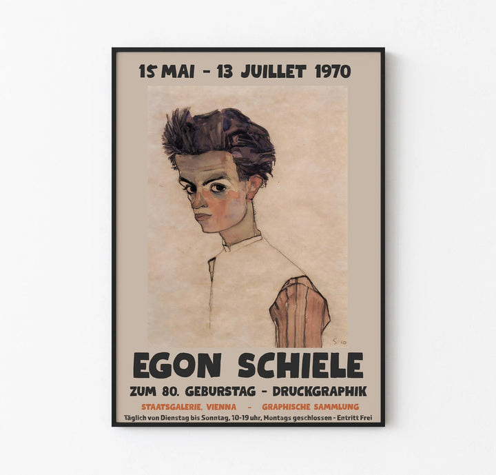Egon Schiele Sanat Baskıları: Vintage Ekspresyonist Duvar Dekorasyonu