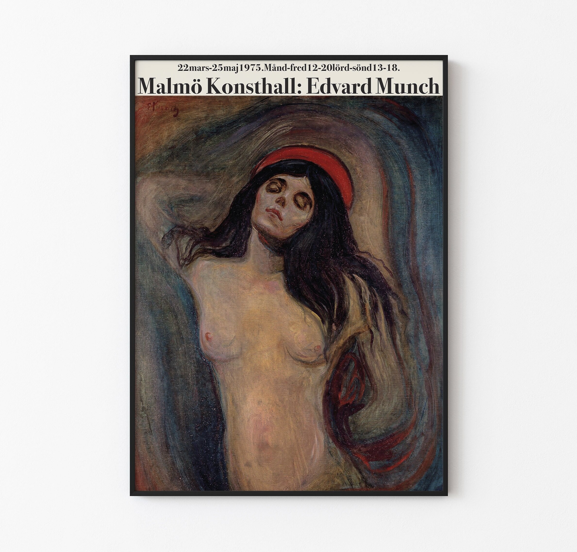 Edvard Munch "Madonna" Sergisi Afişi - Malmö Art Gallery