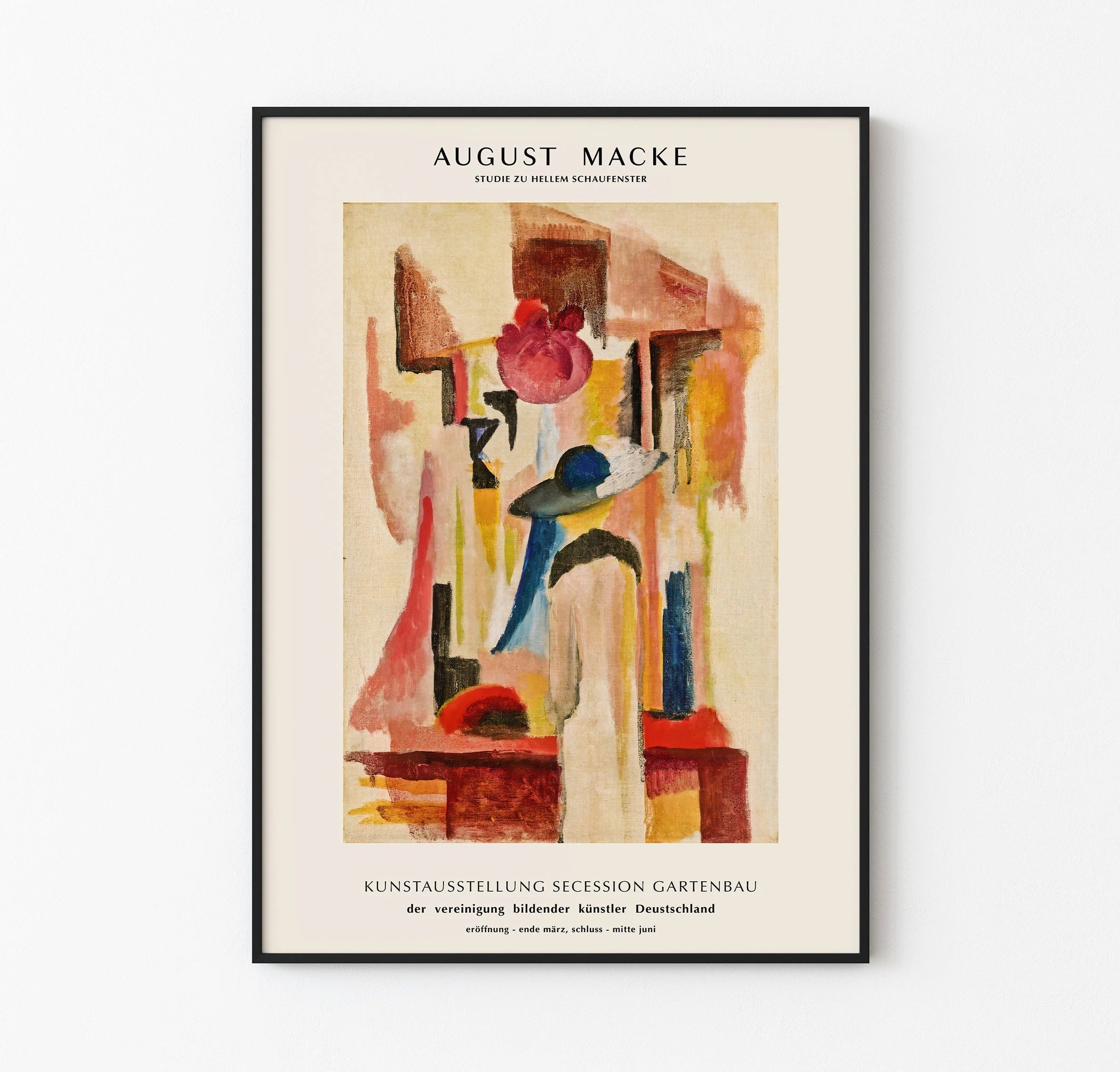 August Macke - Aydınlık Bir Vitrin Etüdü - Studie Zu Hellem Schaufenster / Eğitim Afişi