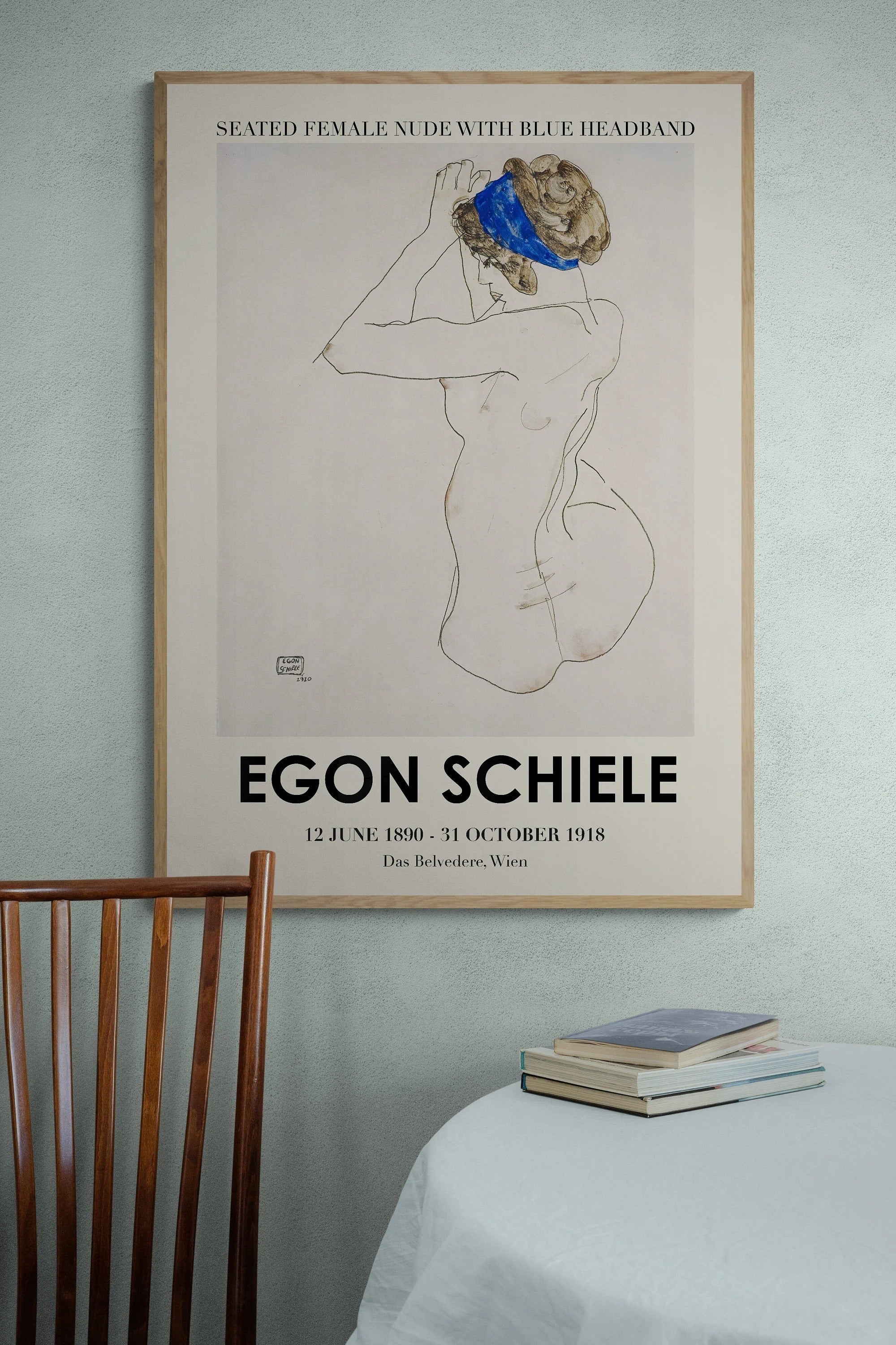 Egon Schiele Sergi Afişi Seti | 2'li Vintage Müze Posteri