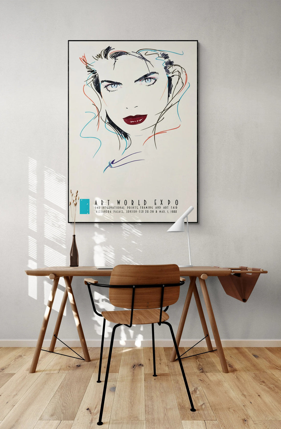 Dennis Mukai Kadın Portresi Posteri: Art World Expo 1988