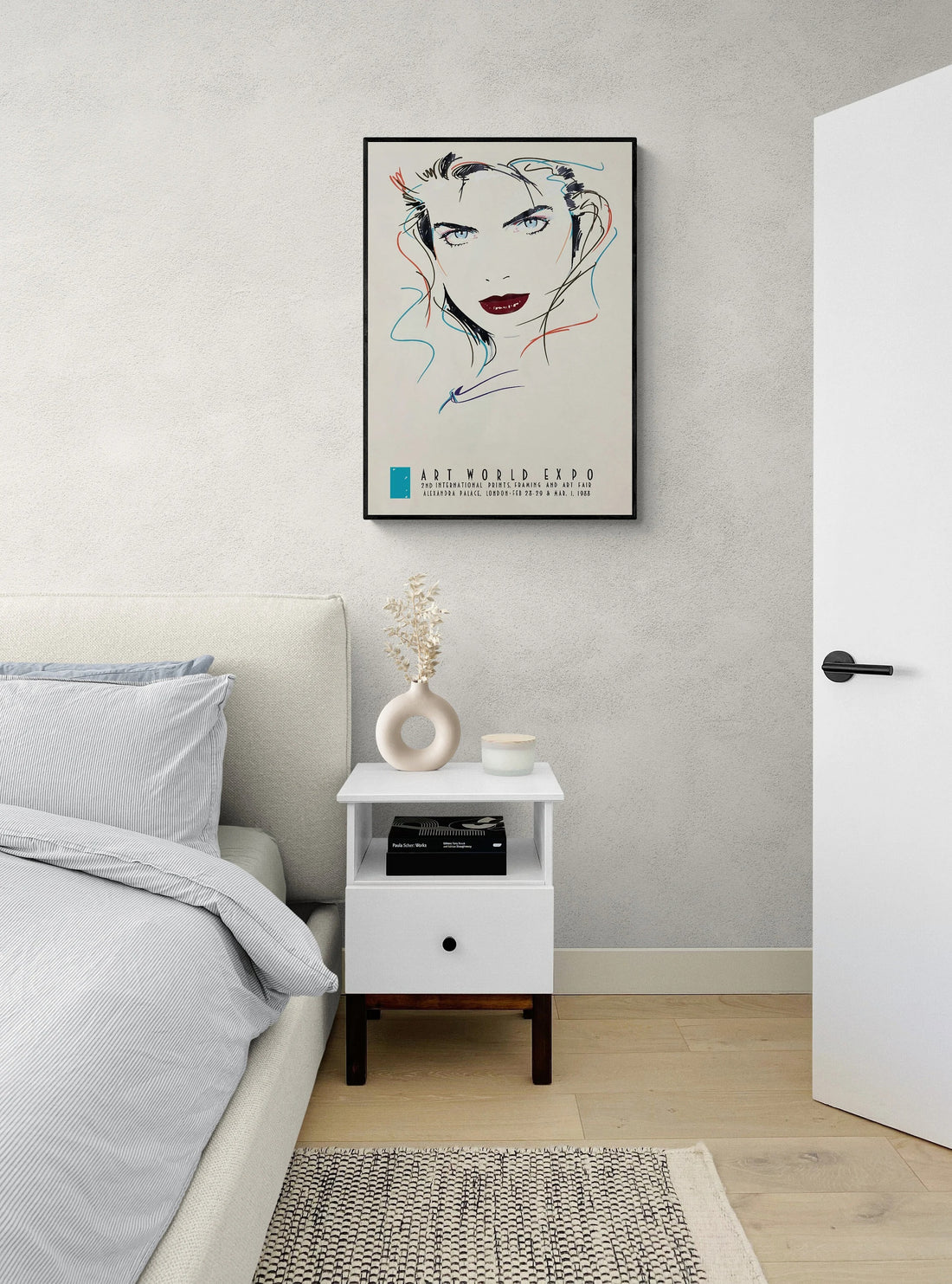 Dennis Mukai Kadın Portresi Posteri: Art World Expo 1988