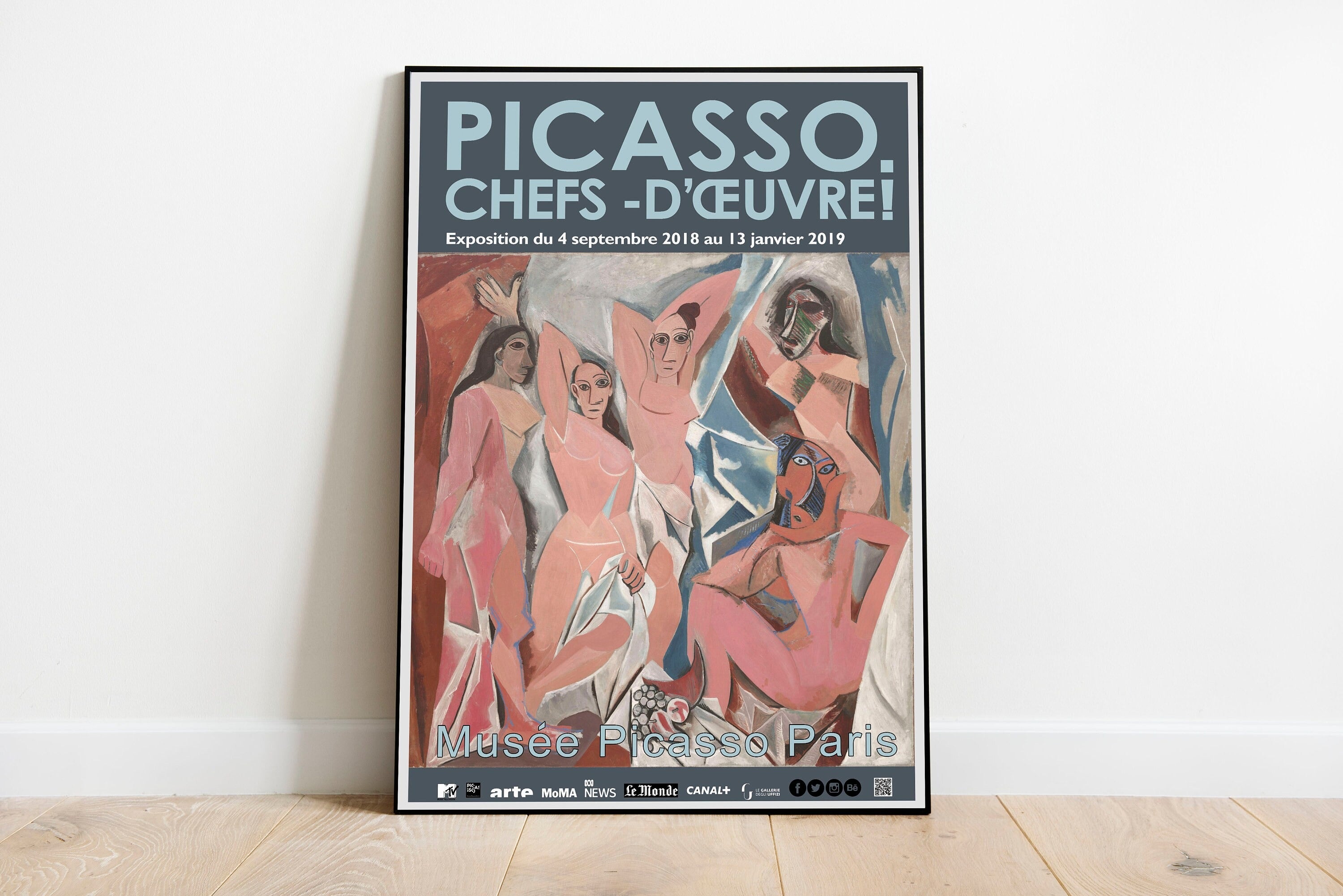 Picasso "Ladies of Avignon" Sergisi Afişi - Musee Paris Baskısı