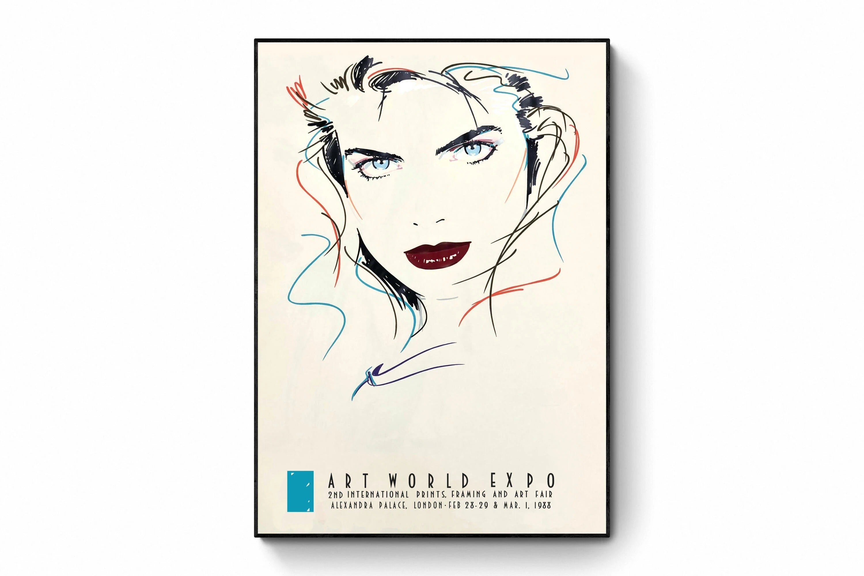 Dennis Mukai Kadın Portresi Posteri: Art World Expo 1988