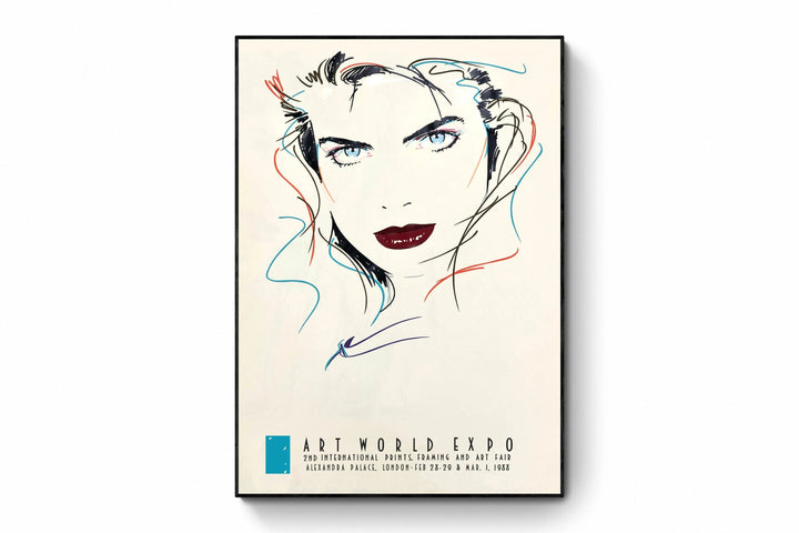 Dennis Mukai Kadın Portresi Posteri: Art World Expo 1988