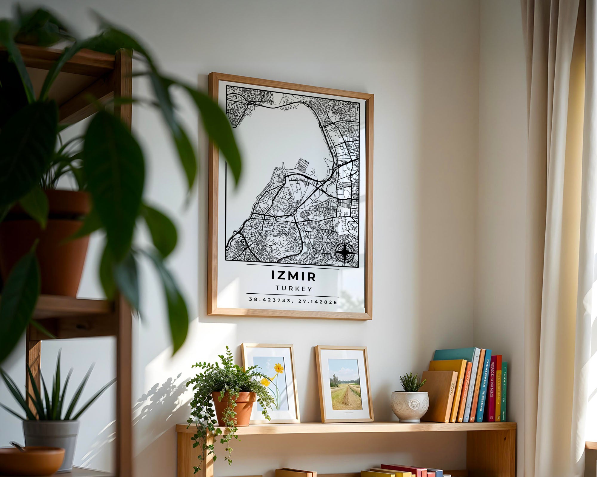 Minimalist İzmir Harita Posteri