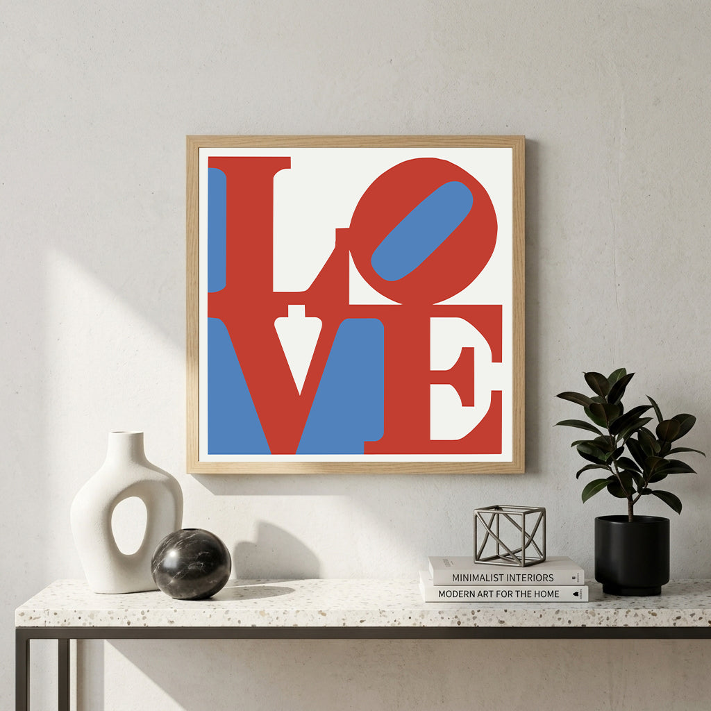LOVE Pop Art İkonografisi: Modern Salon Posteri