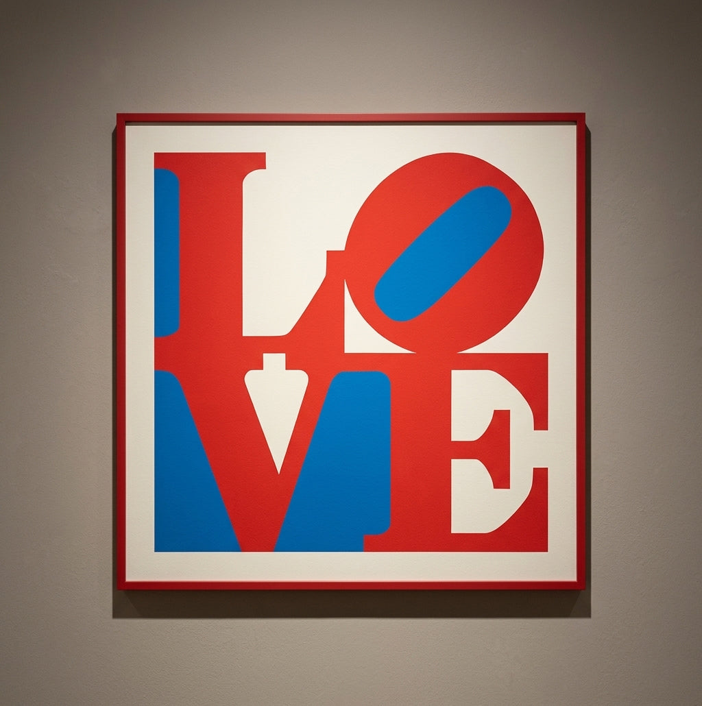 LOVE Pop Art İkonografisi: Modern Salon Posteri