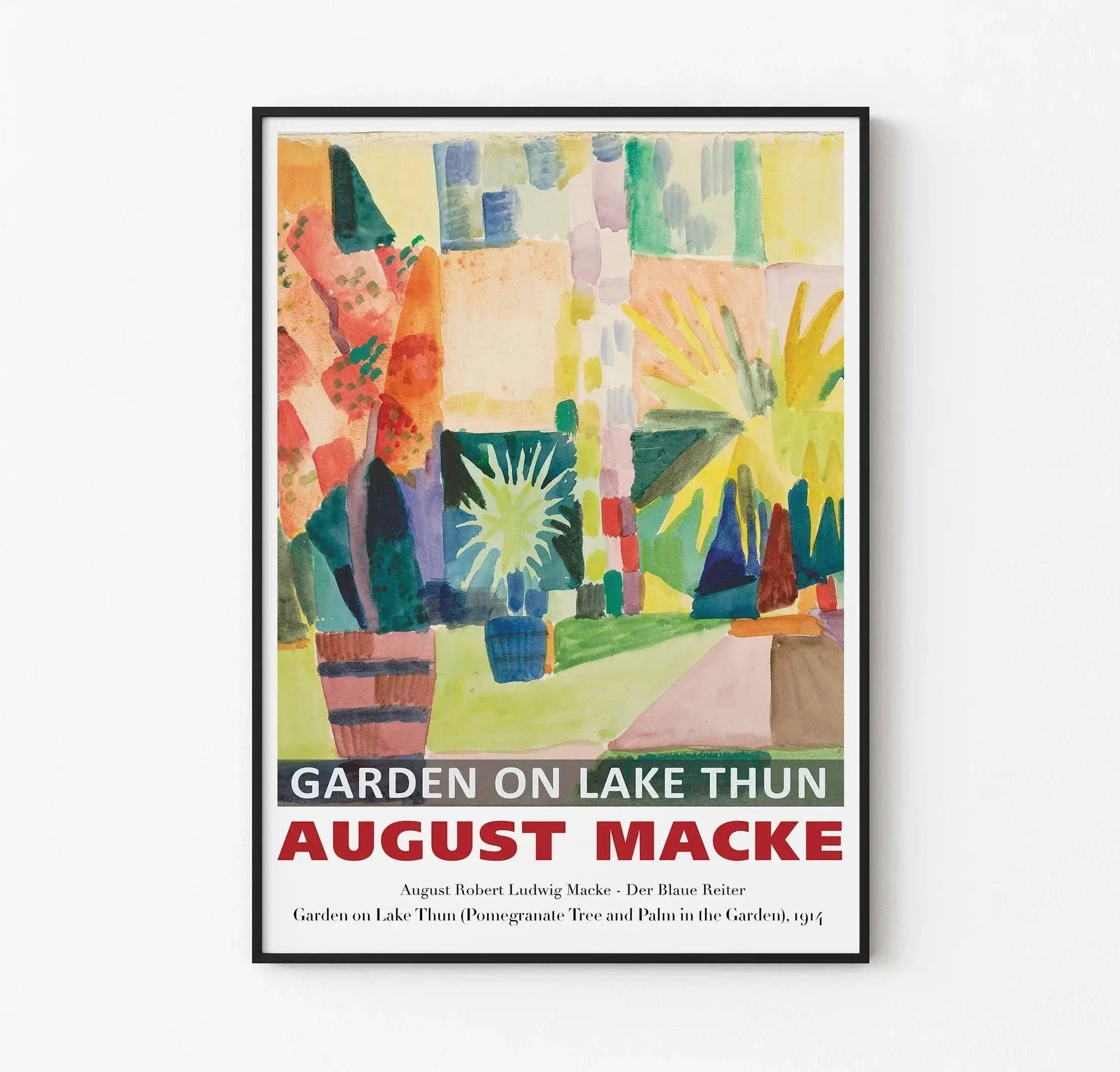 August Macke - Garden on Lake Thun / Der Blaue Reiter - 1914 Exhibition Poster