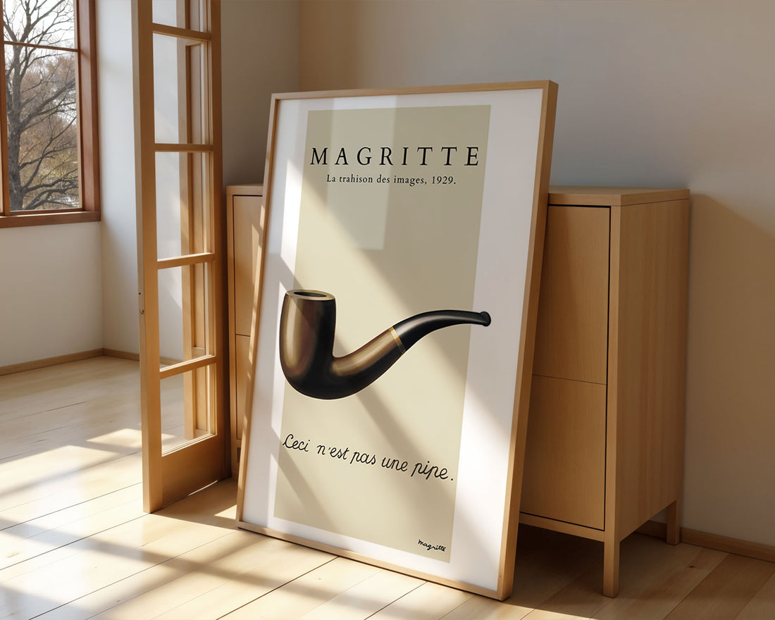Magritte Pipo Tablosu | "Ceci N'est Pas Une Pipe" Sürrealist Duvar Sanatı Poster