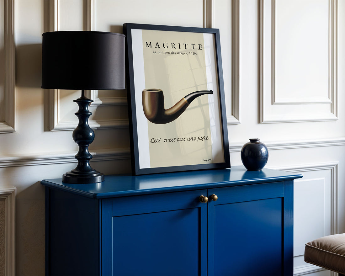Magritte Pipo Tablosu | "Ceci N'est Pas Une Pipe" Sürrealist Duvar Sanatı Poster