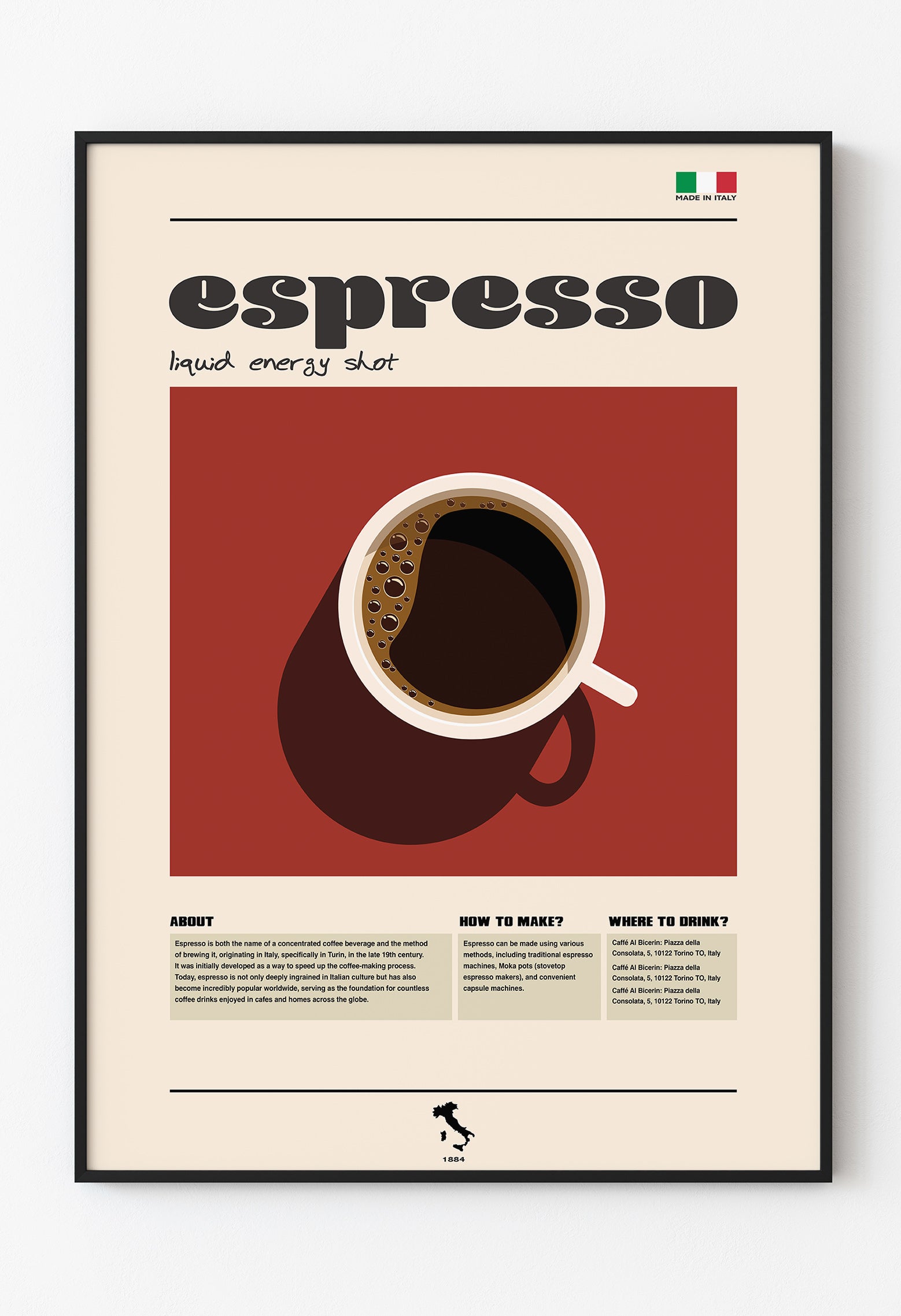 Espresso Posteri - Liquid Energy Shot