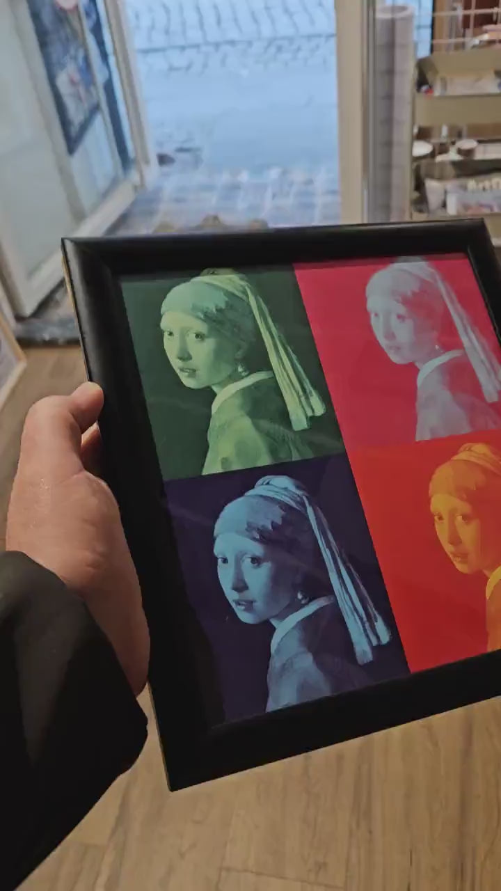 İnci Küpeli Kız Pop Art Baskısı - Vermeer Elmaleh