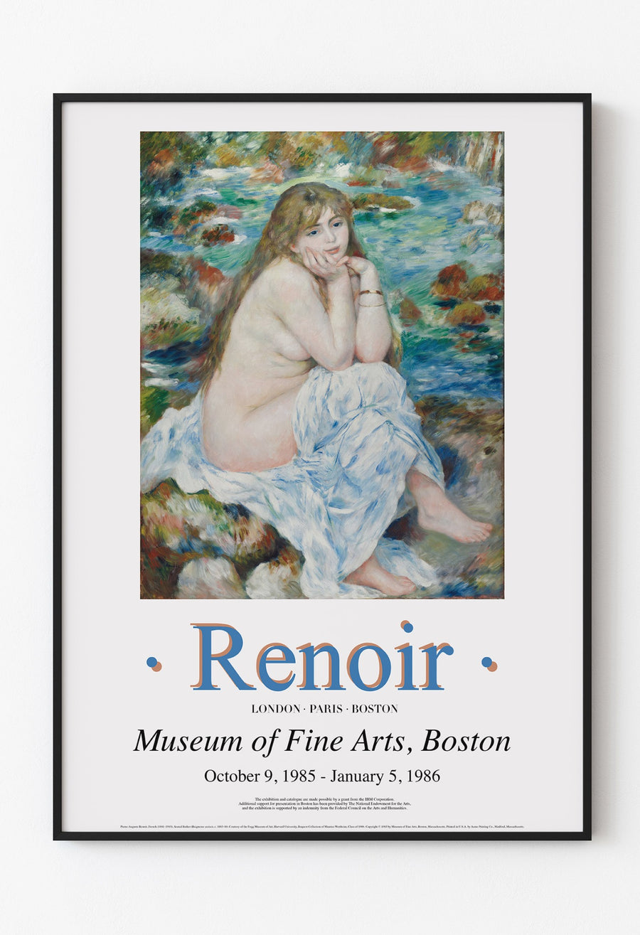 Renoir Museum of Fine Arts Boston sergi posteri çerçeveli mockup