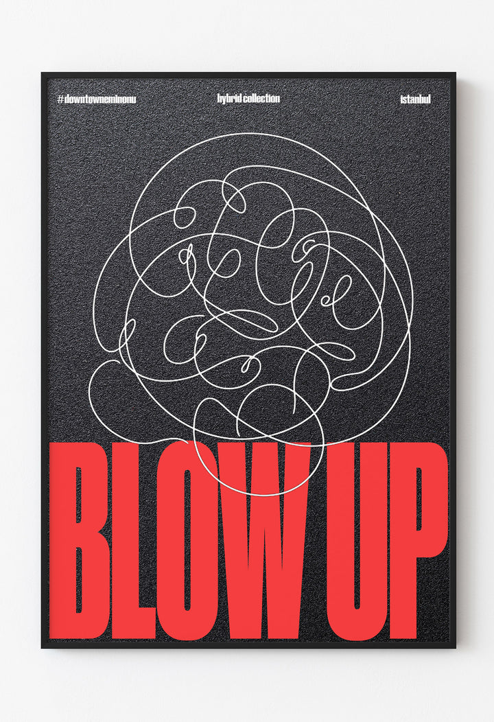 Blow Up - Minimalist Tek Çizgi Sakız İllüstrasyonu