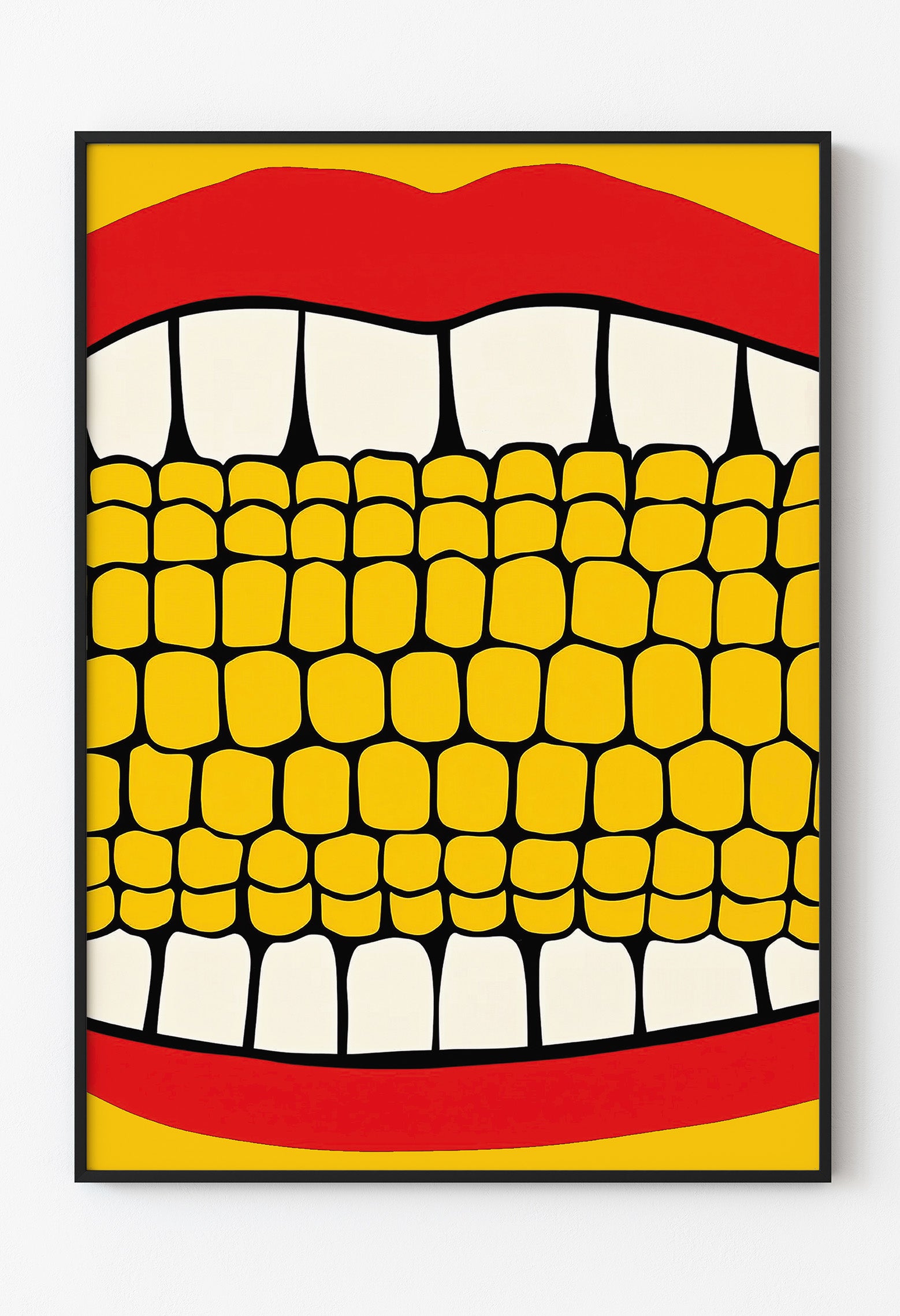 Pop Art Poster – Mısır Dişler Tasarımı