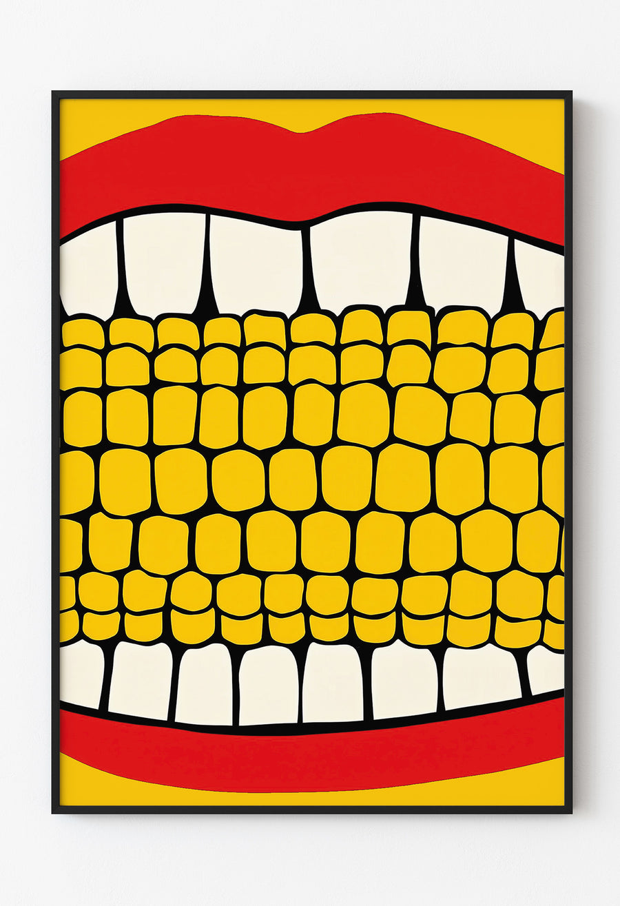 Pop Art Poster – Mısır Dişler Tasarımı