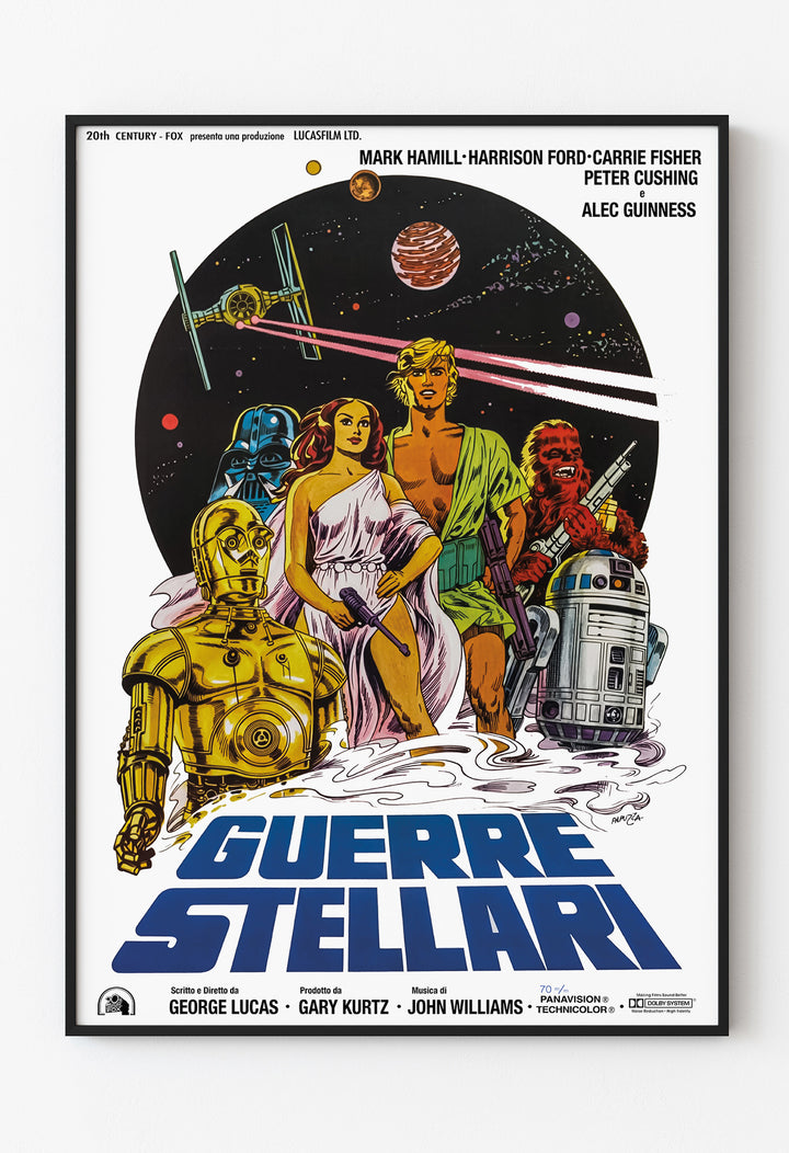 Retro Star Wars Poster – “Guerre Stellari” 1977 İtalyan Film Afişi