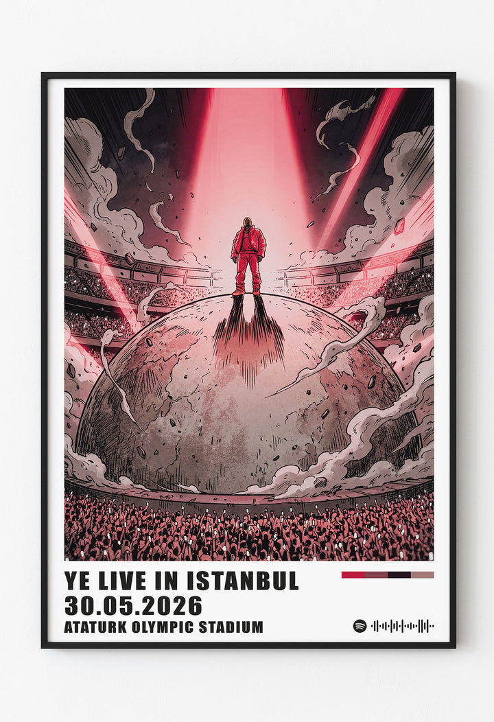 Kanye West (Ye) – 30.05.2026 İstanbul Konseri Hatıra Posteri (Atatürk Olimpiyat Stadyumu)